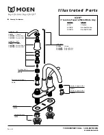 Moen Brushed Bronze 6510BB Illustrated Parts List предпросмотр