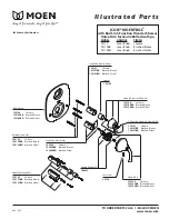 Предварительный просмотр 1 страницы Moen Brushed Bronze T4112BB Illustrated Parts List