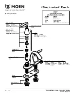 Moen Brushed Nickel 6410BN Illustrated Parts List предпросмотр