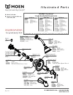 Moen Brushed Nickel T2502BN Illustrated Parts List предпросмотр