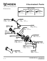 Moen Brushed Nickel T2703BN Illustrated Parts List предпросмотр