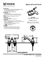 Moen Caldwell 84666 Series Specifications предпросмотр