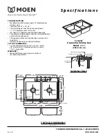 Moen Camelot 22213 Specifications предпросмотр