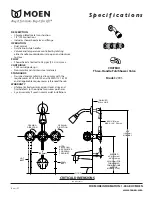 Preview for 2 page of Moen Chateau 2995 Specifications