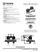 Предварительный просмотр 1 страницы Moen Chateau 4900 Series Specifications