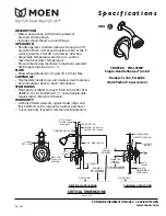 Moen CHATEAU POSI-TEMP TL182BC Specifications предпросмотр