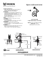 Предварительный просмотр 1 страницы Moen EVA POSI-TEMP T2132BN Specification Sheet