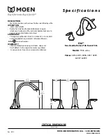 Moen EVA T943 series Specifications предпросмотр