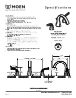 Moen Felicity 9000 Specifications предпросмотр