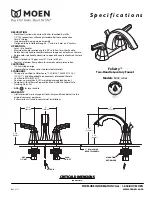 Moen Felicity S442 series Specifications предпросмотр