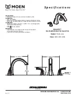 Moen FELICITY TS243 Series Specifications предпросмотр