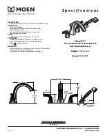 Moen FELICITY TS244 series Specifications предпросмотр