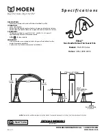 Moen Fina TS21703 Series Specifications предпросмотр