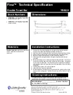 Moen Fina YB9222 Technical Specifications preview