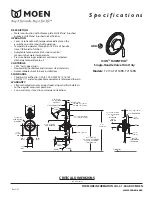 Предварительный просмотр 1 страницы Moen ICON MOENTROL T2154BB Specification Sheet