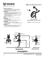 Moen ICON POSI-TEMP T2142BB Specifications предпросмотр