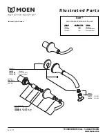 Предварительный просмотр 1 страницы Moen Icon T6530BB Illustrated Parts Manual