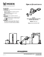 Предварительный просмотр 1 страницы Moen ICON T964 Series Specifications