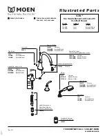 Moen ICON T964BB Illustrate Parts List предпросмотр