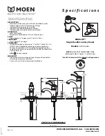 Moen KINGSLEY 6102 Series Specifications предпросмотр