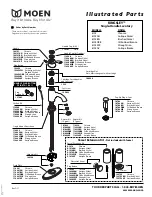 Moen KINGSLEY 6102AN Illustrated Parts List предпросмотр