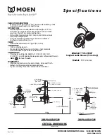 Moen KINGSLEY POSI-TEMP T2112 Series Specifications preview