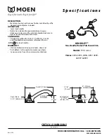 Предварительный просмотр 1 страницы Moen KINGSLEY T910 Series Specifications