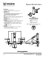 Moen LEVEL T6110 Series Specifications предпросмотр