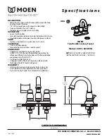 Moen Lever Brushed Nickel 84781BN Specifications предпросмотр