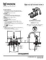 Предварительный просмотр 1 страницы Moen LINDLEY 84915 Series Specifications