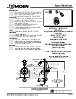 Moen MOENTROL 82221 Specifications предпросмотр