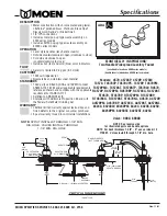 Moen MONTICELLO 4570 Specifications предпросмотр