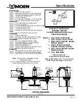 Moen Monticello 4572 Specifications предпросмотр