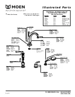 Предварительный просмотр 1 страницы Moen MONTICELLO CATHEDRAL HIGH-ARC T956 Illustrated Parts List