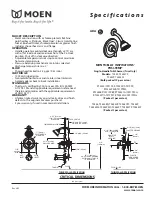 Предварительный просмотр 1 страницы Moen Monticello Inspirations T2345 Specifications