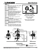 Moen MONTICELLO POSI-TEMP 2348 Specifications предпросмотр