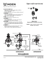 Moen Monticello T2529 Specifications предпросмотр