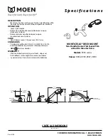 Предварительный просмотр 1 страницы Moen MONTICELLO T953 Series Specifications