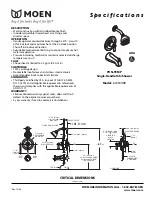 Moen Posi-Temp Single-Handle Tub/Shower 82450ORB Specifications предпросмотр