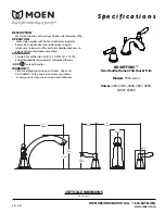 Предварительный просмотр 1 страницы Moen RANTFORD T933 series Specification Sheet