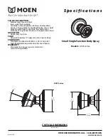 Preview for 3 page of Moen Savvy Thermostatic Vertical Spa Trim TS596 Specifications