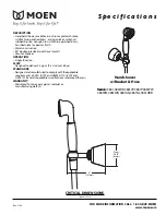 Preview for 4 page of Moen Savvy Thermostatic Vertical Spa Trim TS596 Specifications