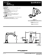 Moen Show House Savvy TS293 series Specifications preview