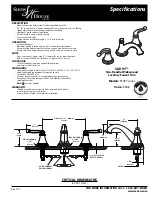 Moen Show House SAVVY TS497 Series Specifications предпросмотр