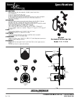 Moen Show House SOLACE TS576 Specifications предпросмотр