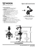 Moen Single-Handle Shower Trim Only T2605BN Specifications предпросмотр