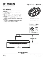 Предварительный просмотр 1 страницы Moen Solace S176 Specification Sheet