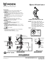 Предварительный просмотр 1 страницы Moen T2133 Specification Sheet