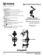 Предварительный просмотр 1 страницы Moen T3211 Series Specifications