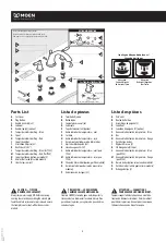 Предварительный просмотр 2 страницы Moen T623 Installation Manual